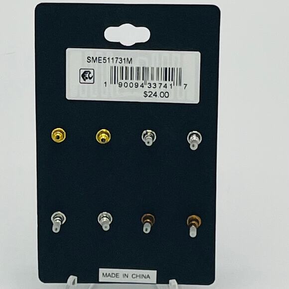 Steve Madden Multi-Tone 4-Pc. Set Circle Stud Earrings - Picture 4 of 6